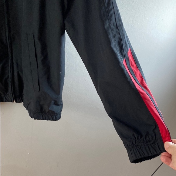Nike Black and Red Raincoat Full Zip High Collar - Picture 4 of 16